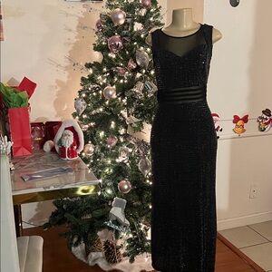 Enfocus Studio Black Sequin Maxi Dress